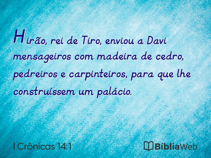 I Crônicas 14:1 em imagem para compartilhar