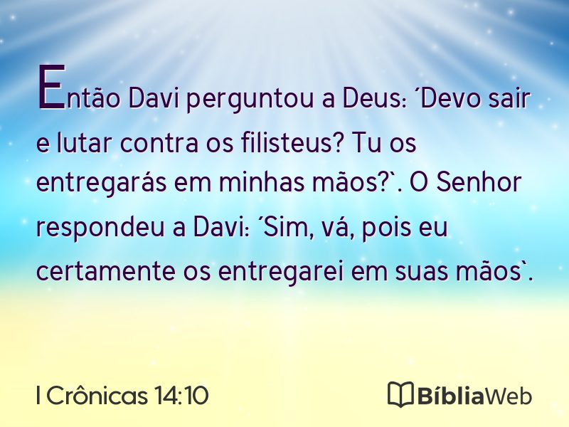 I Crônicas 14:10 em imagem para compartilhar