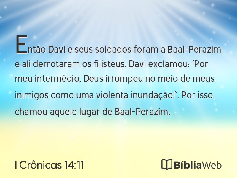I Crônicas 14:11 em imagem para compartilhar