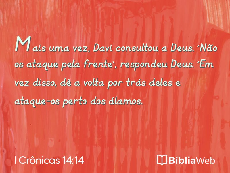 I Crônicas 14:14 em imagem para compartilhar