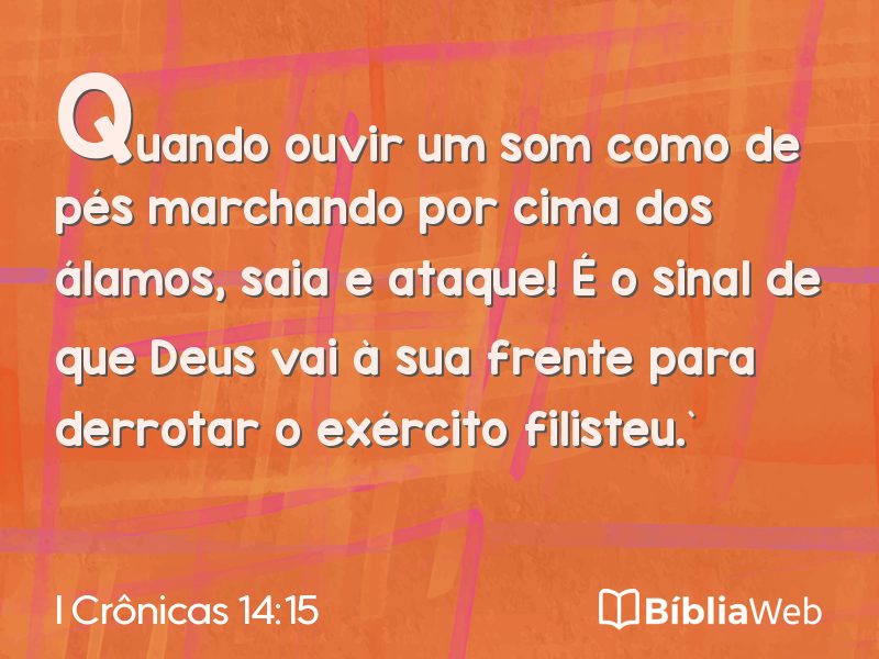 I Crônicas 14:15 em imagem para compartilhar