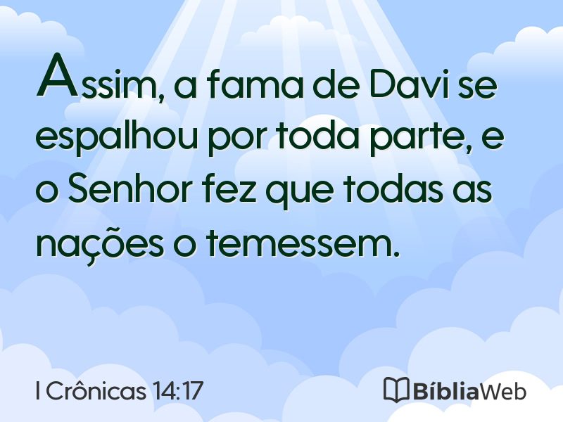 I Crônicas 14:17 em imagem para compartilhar