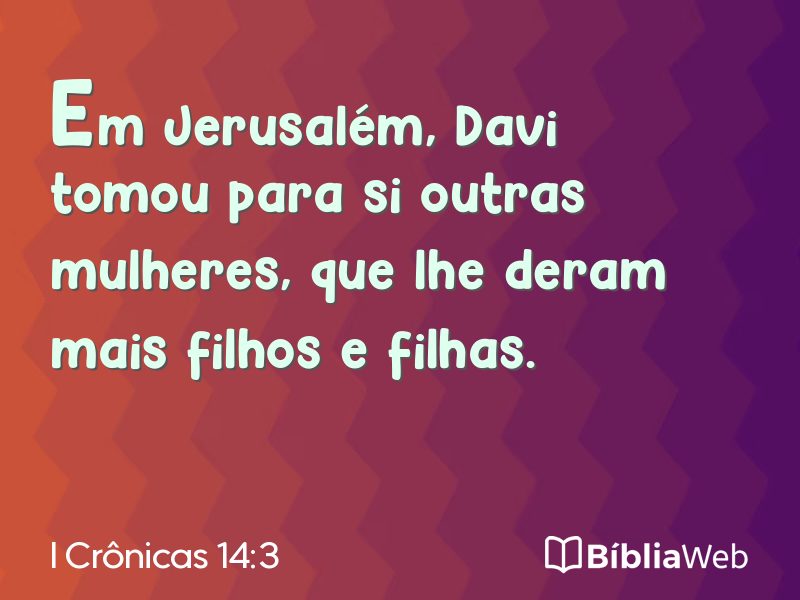I Crônicas 14:3 em imagem para compartilhar
