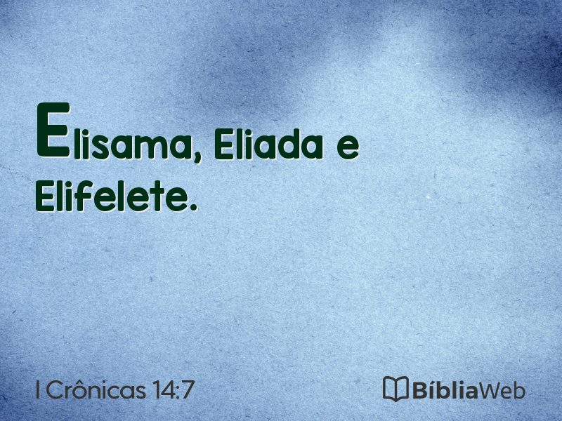 I Crônicas 14:7 em imagem para compartilhar