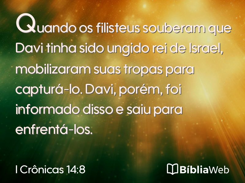 I Crônicas 14:8 em imagem para compartilhar