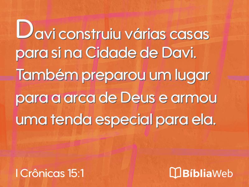 I Crônicas 15:1 em imagem para compartilhar