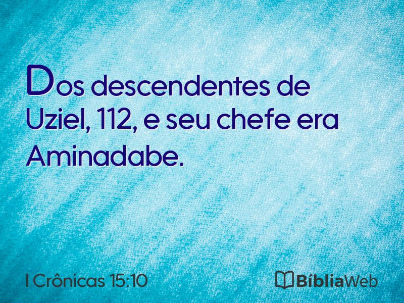 I Crônicas 15:10 em imagem para compartilhar