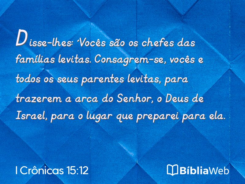 I Crônicas 15:12 em imagem para compartilhar