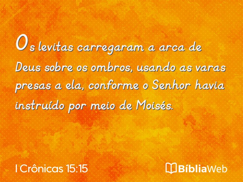 I Crônicas 15:15 em imagem para compartilhar