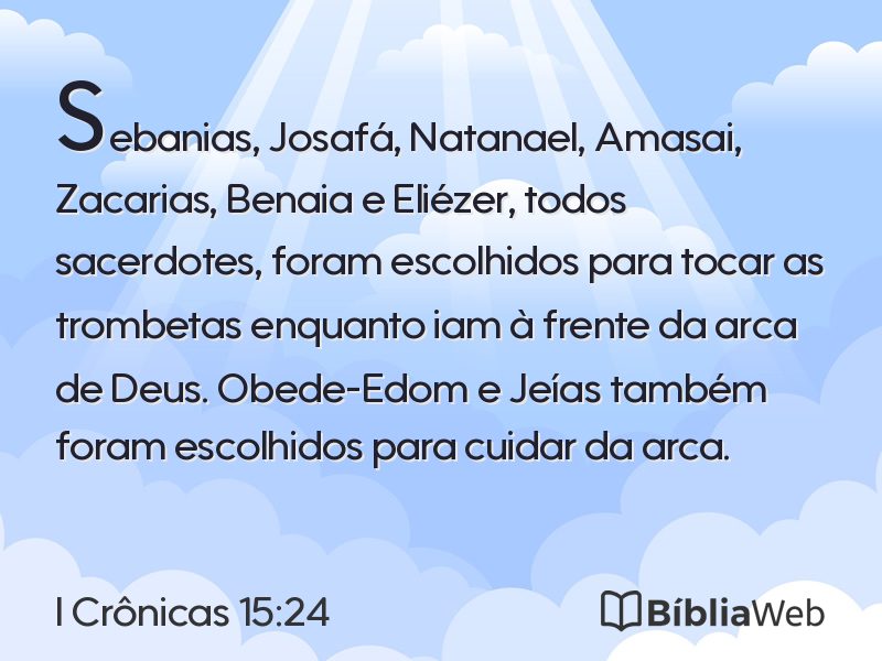 I Crônicas 15:24 em imagem para compartilhar