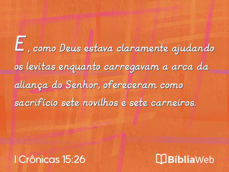 I Crônicas 15:26 em imagem para compartilhar