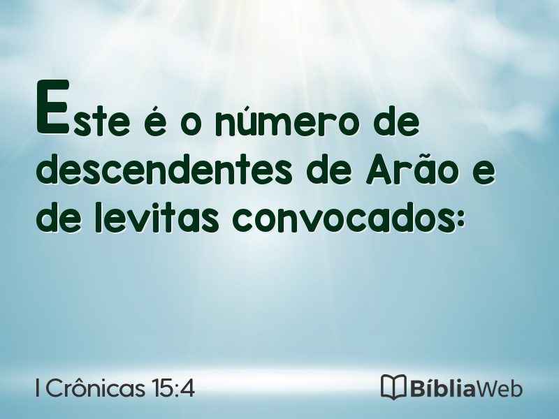 I Crônicas 15:4 em imagem para compartilhar