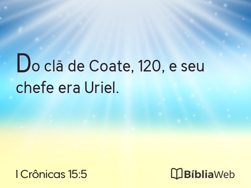 I Crônicas 15:5 em imagem para compartilhar