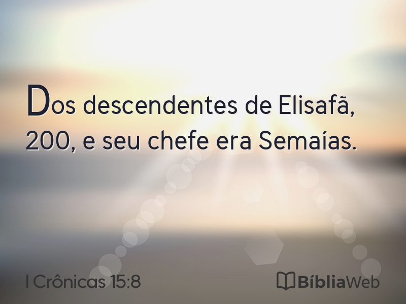 I Crônicas 15:8 em imagem para compartilhar