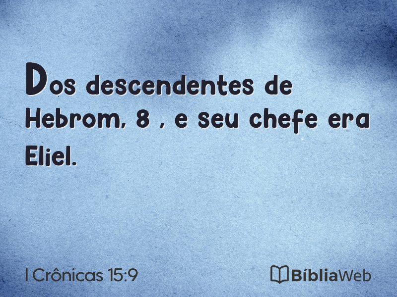 I Crônicas 15:9 em imagem para compartilhar