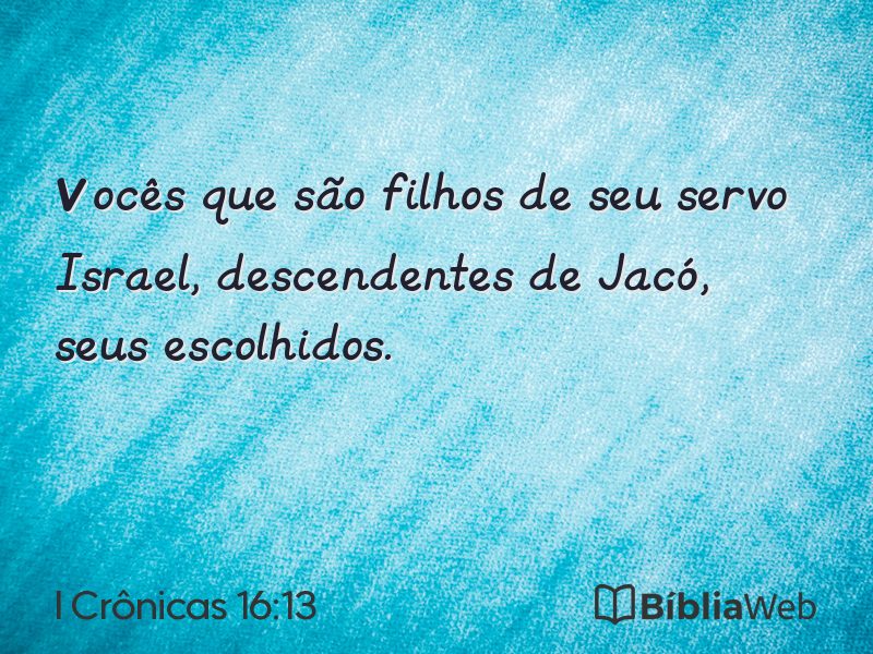 I Crônicas 16:13 em imagem para compartilhar