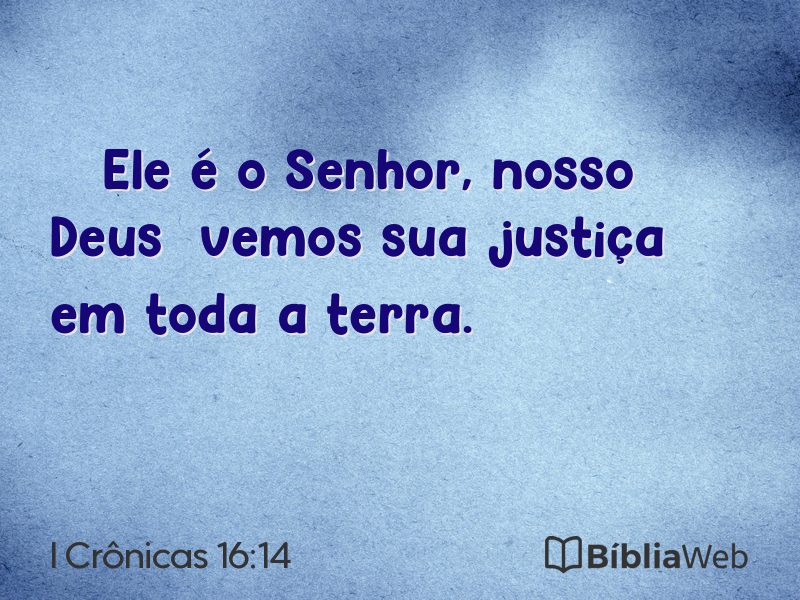 I Crônicas 16:14 em imagem para compartilhar