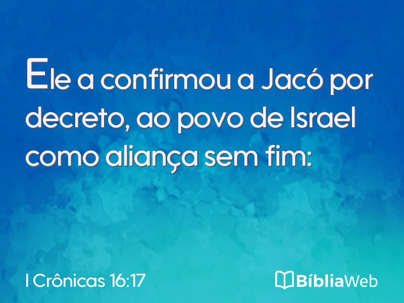 I Crônicas 16:17 em imagem para compartilhar