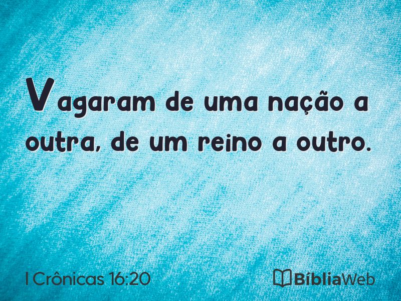 I Crônicas 16:20 em imagem para compartilhar