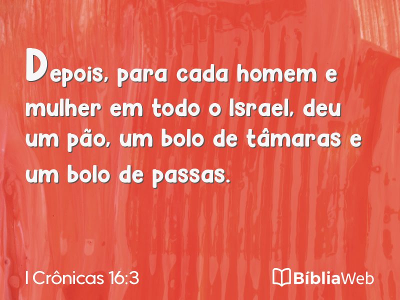 I Crônicas 16:3 em imagem para compartilhar