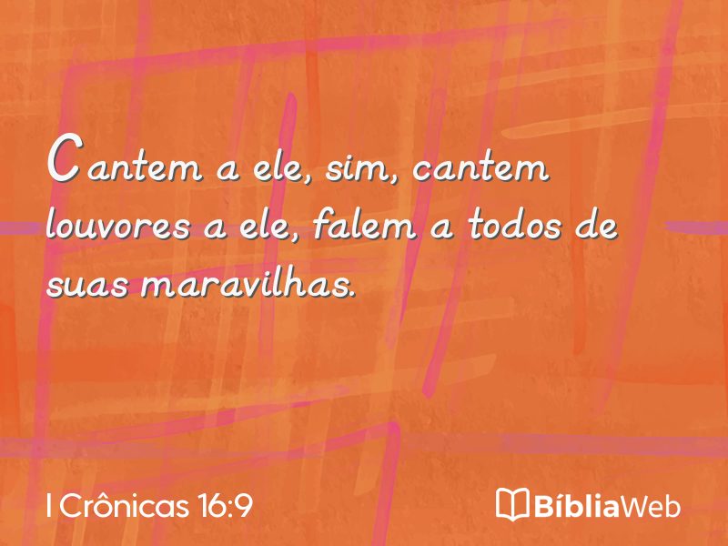 I Crônicas 16:9 em imagem para compartilhar