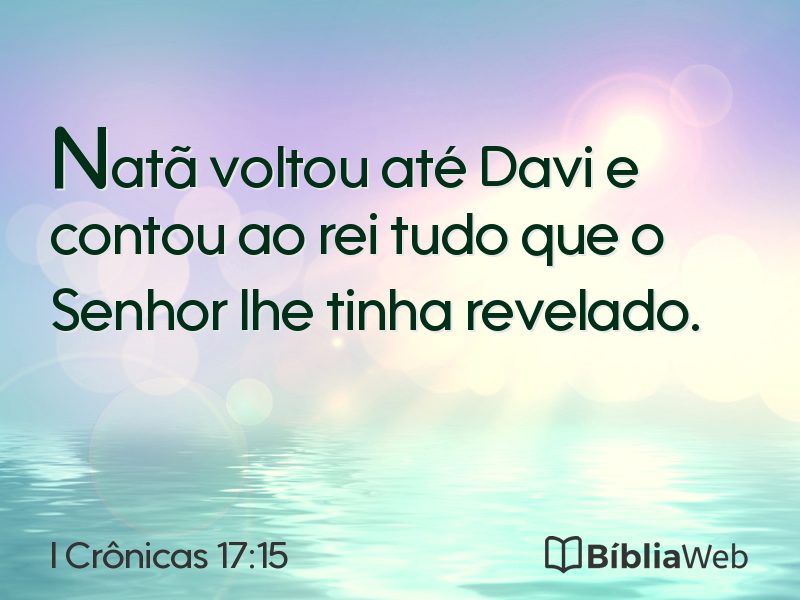 I Crônicas 17:15 em imagem para compartilhar