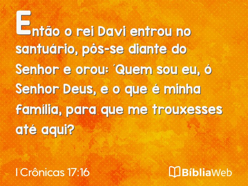 I Crônicas 17:16 em imagem para compartilhar