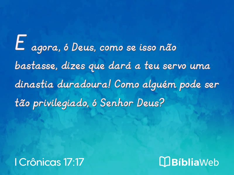 I Crônicas 17:17 em imagem para compartilhar