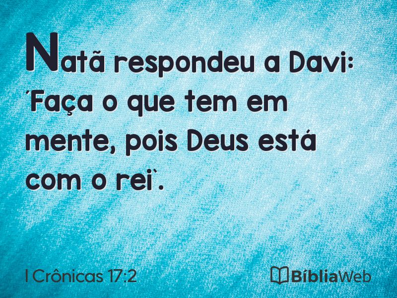 I Crônicas 17:2 em imagem para compartilhar