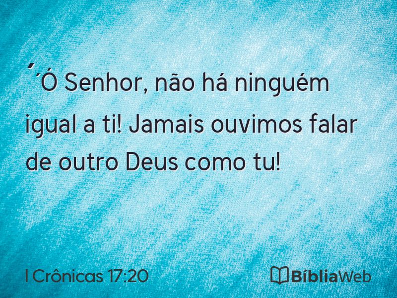 I Crônicas 17:20 em imagem para compartilhar