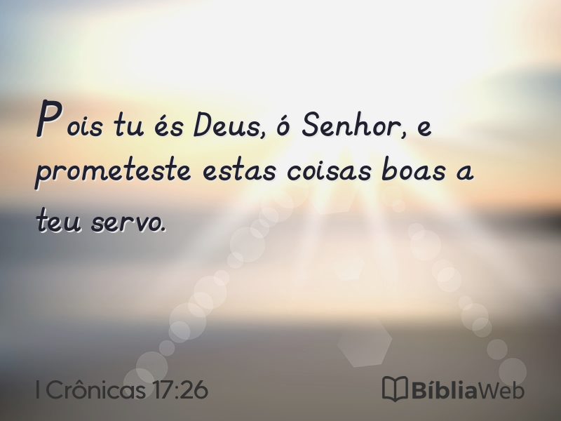 I Crônicas 17:26 em imagem para compartilhar