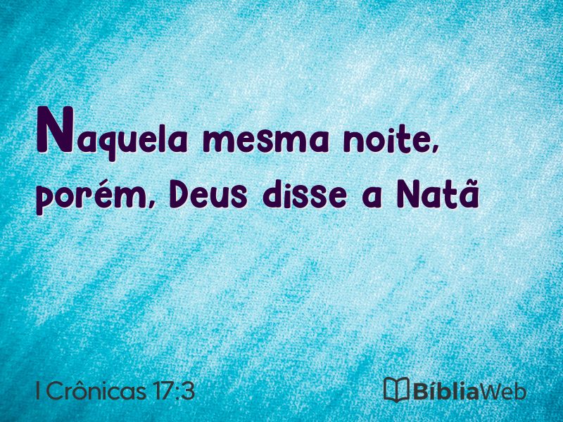 I Crônicas 17:3 em imagem para compartilhar