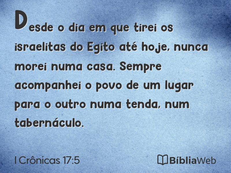 I Crônicas 17:5 em imagem para compartilhar