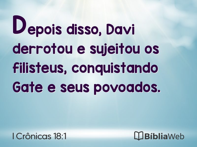 I Crônicas 18:1 em imagem para compartilhar
