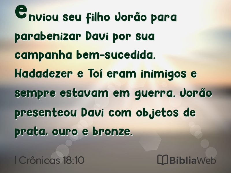 I Crônicas 18:10 em imagem para compartilhar