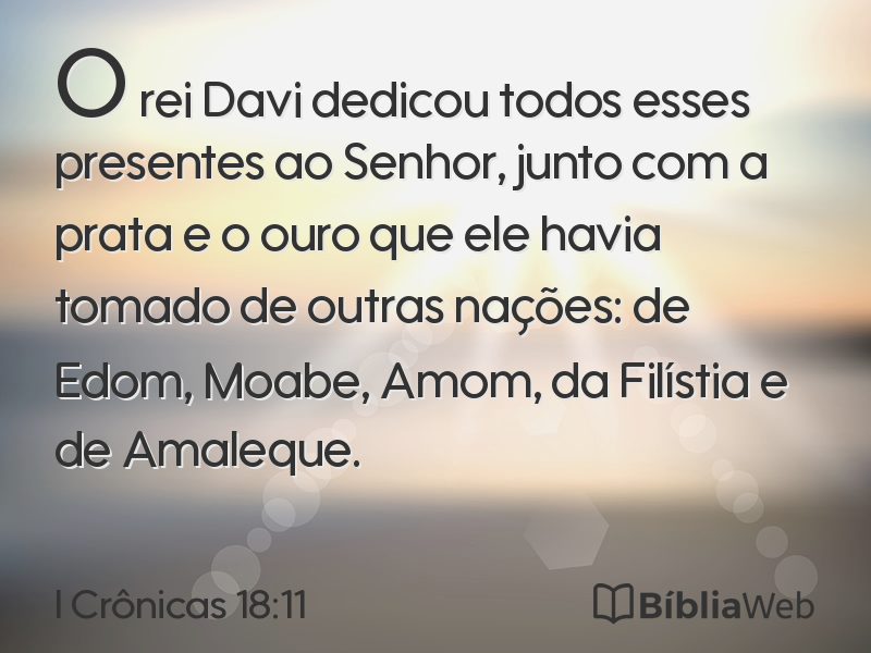 I Crônicas 18:11 em imagem para compartilhar