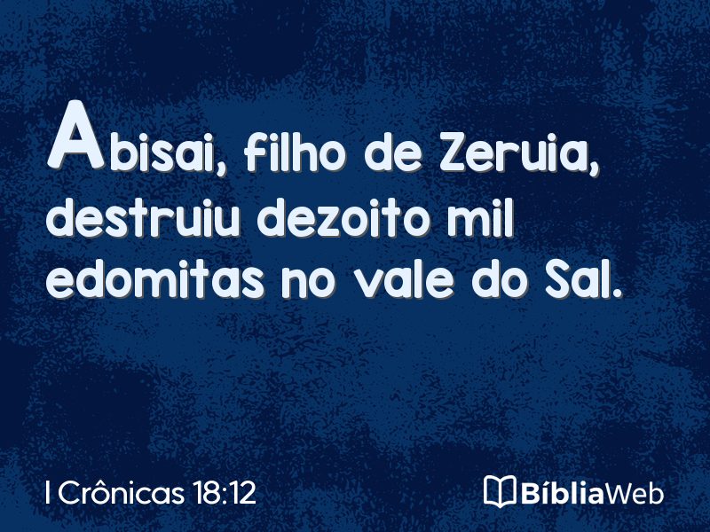 I Crônicas 18:12 em imagem para compartilhar