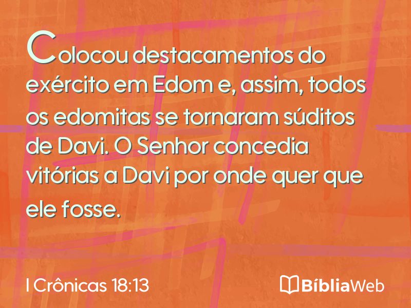 I Crônicas 18:13 em imagem para compartilhar