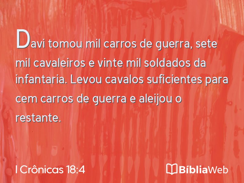 I Crônicas 18:4 em imagem para compartilhar