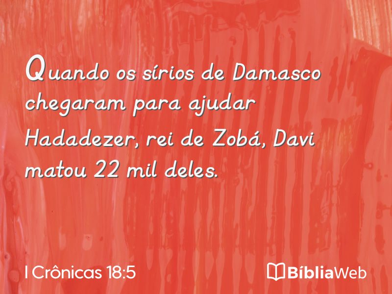 I Crônicas 18:5 em imagem para compartilhar