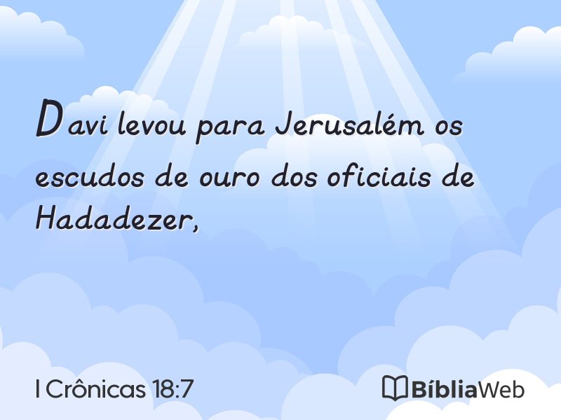 I Crônicas 18:7 em imagem para compartilhar