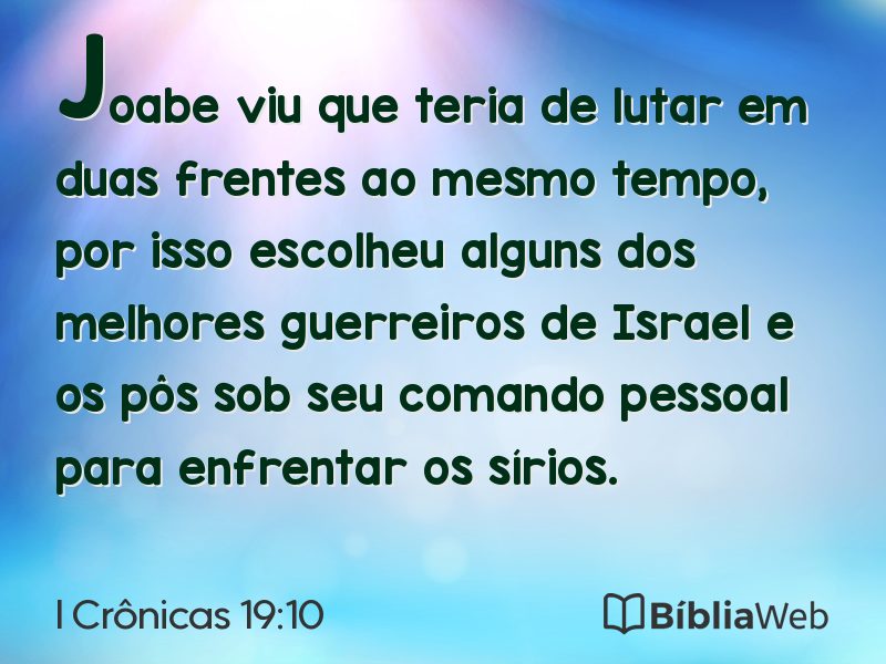 I Crônicas 19:10 em imagem para compartilhar