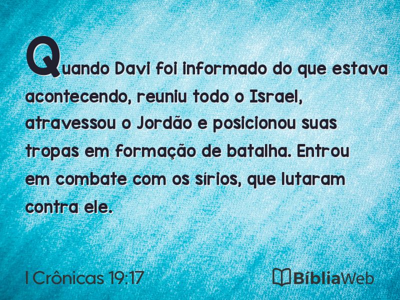 I Crônicas 19:17 em imagem para compartilhar