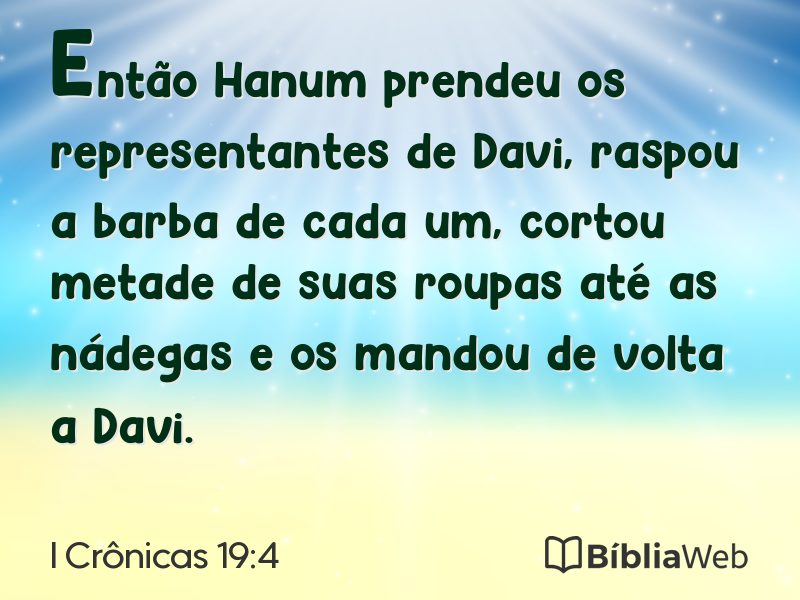 I Crônicas 19:4 em imagem para compartilhar