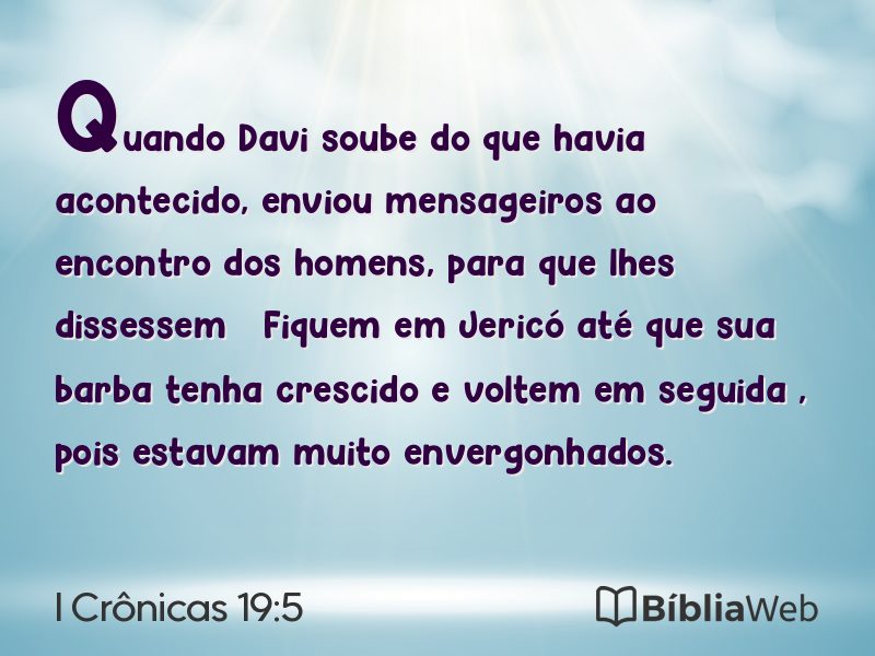 I Crônicas 19:5 em imagem para compartilhar