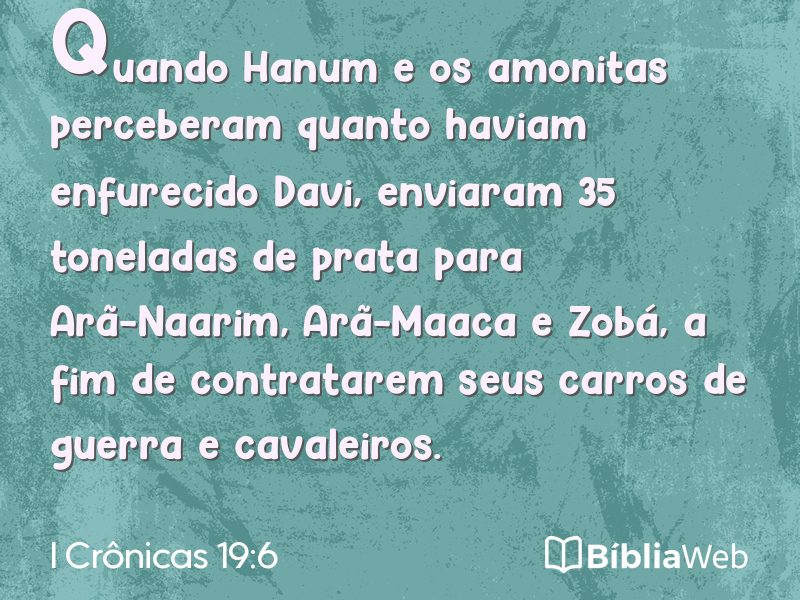 I Crônicas 19:6 em imagem para compartilhar