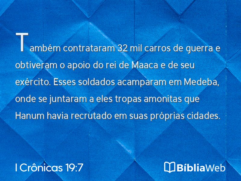 I Crônicas 19:7 em imagem para compartilhar