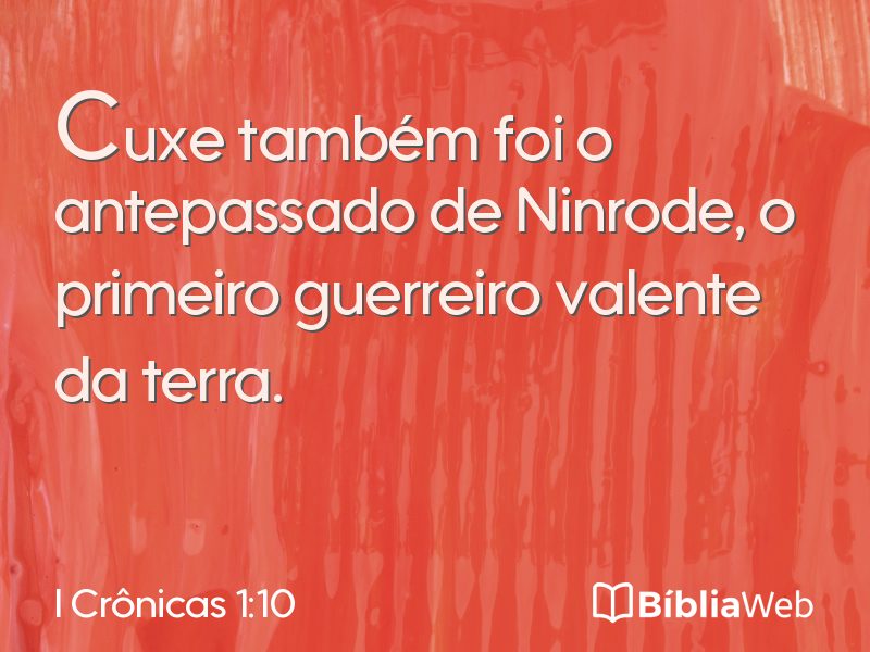 I Crônicas 1:10 em imagem para compartilhar