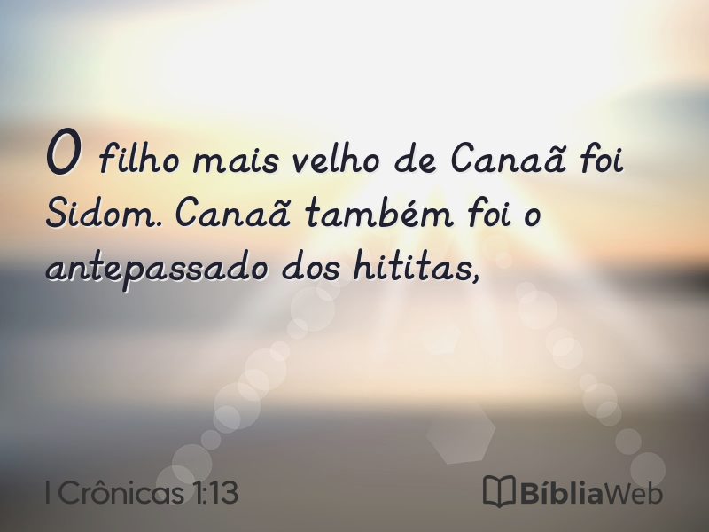 I Crônicas 1:13 em imagem para compartilhar