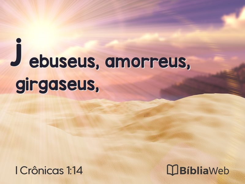 I Crônicas 1:14 em imagem para compartilhar
